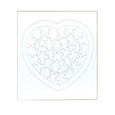 Hygloss Blank Puzzles With Heart Shape 85 X 95 24 Puzzles Ideal For Valentines Write Draw And Decorate Your Own