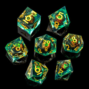 Role Dice Skull Dnd Dice Set Sharp Edged Resin Dice Set For Dungeons And Dragons 7Pcs Rpg Polyhedral Dd Dice Mtg Role Playin