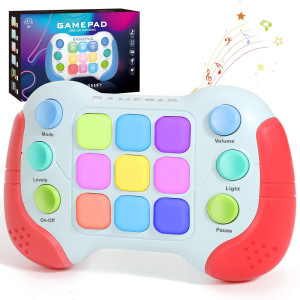 Aotibo Fast Press Push Game Fidget Toys Handle Flashing Handheld Game For Kids Teens Adults Electronic Brain Memory Game Qu