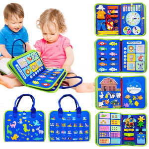 Yqtat Toddler Busy Board Toys For Ages 24 Montessori Toys For 1 2 3 Year Old Boy And Girl One Year Old Boy Birthday Gift Edu