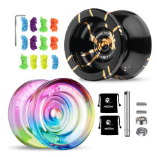 Magicyoyo Dual Purpose Yoyos N11 Professional Unresponsive Yoyo And K2 Responsive Yoyo Black Golden Alloy Yoyo Blue Pink Ye