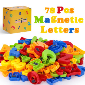 Lovestown 78Pcs Magnetic Letters Numbers Alphabet Abc 123 Fridge Magnets Plastic Educational Toy Set For Preschool Learning Spe