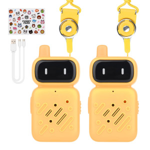 Mafiti Rechargeable Walkie Talkies For Kids 2 Pack Mini Robot Walkie Talkie Long Range 1 Kms 2 Way Radio Toddler Toys For 312 Y