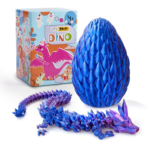 Thcbme 3D Printed Dragon Dragon Eggs With Dragon Inside 3D Dragon Egg 15 Full Articulated Crystal Dragon For Childrens Day