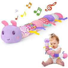 Hanayo Baby Musical Stuffed Toys 06 Months Plush Caterpillar Toys With Builtin Music Bb Squeaks Crinkle And Rattle Baby Toys 6