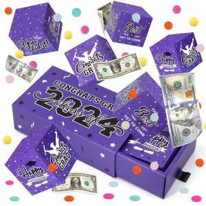 2024 Graduation Surprise Gift Box Explosion For Money 8 Pcs Grad Money Gift Box With Confetti Cash Gift Idea For Grad Pop