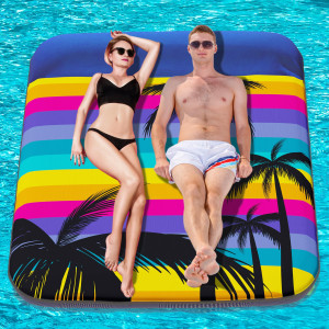 Jambo Pool Floats Extra Large Fabric Pool Float Comfortable Oversized Pool Floats For Adults Heavy Duty Pool Air Mattress In