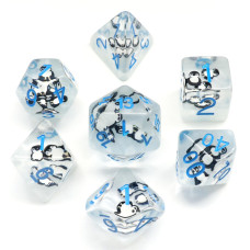 Pjoy White Resin Dice Set Dnd Dice With Penguin Polyhedral Dice Dd Dungeons And Dragons Accessories Gifts