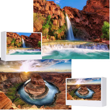 Rechiato Jigsaw Puzzles For Adults 2 Pack Puzzles For Adults 1000 Pieces Colorado Grand Canyon National Park Puzzles Havasu Fal