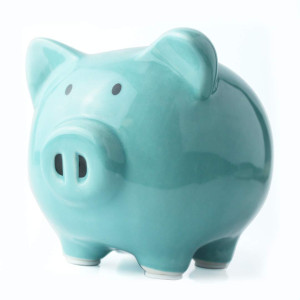 Pink Piggy Bank,Ceramic Money Piggy Bank Kids (Blue)