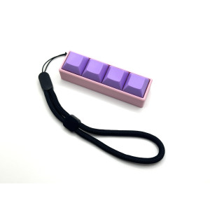 Fourbutton Clicky Mechanical Switch Fidget Toy Stim Toy Stress Relief Adhd Pink Base Lavender Keycaps