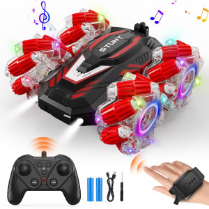 Zsymimrc Rc Car Gesture Remote Control Car 360 ° Rotating Manual Control Car Birthday Gift For Children Aged 3-12 With Lights And Music