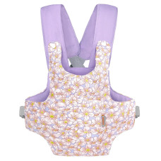 Gagaku Baby Doll Carrier For Toddler Toy Baby Carrier For Dolls Accessories Doll Carrier For Little Girls Purple With Pink Fl