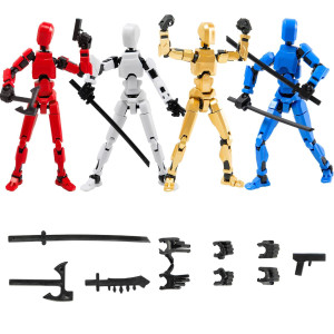 4Pack Assembled Titan T13 Action Figures Set Lucky Dummy Nova 13 Action Figure Robot Anime Stick Figures Fidget Toys For Boys