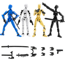 4Pack Assembled Titan T13 Action Figures Set Lucky Dummy Nova 13 Action Figure Robot Anime Stick Figures Fidget Toys For Boys