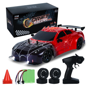 Iblivers Spider Rc Drift Car 114 Monster Truck Remote Control Drift Car With Full Proportional Throttle 4Wd Gt Drift Rc Cars W