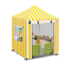 Outdoor Kids Playhouse Cover Waterproof Cover Suitable For Step2 Playhouseyellow And White Striped Full Coverage Cover56 W X