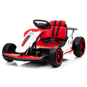 Garveelife Kids’ Ride On Race Car Toy,24V Ride On Go Kart With Long-Lasting Battery,Electric Drift Kart Toy With Powerful Motor For 6+ Years Kid,Music Mode, 2 Speed Available,Max Load 110Lbs