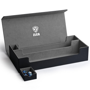 Zlca Xlarge Card Deck Box Premium Trading Card Storage Box Fits 5 Pcs Small Deck Box With Playmat Case And Removable Dice Tray