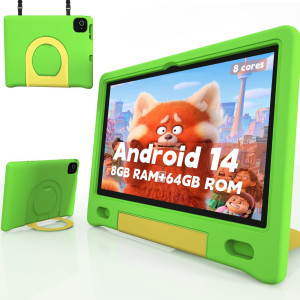 Kids Tablet With Strap Android 14 Tablet For Kids 10 Inch Toddler Tablet Octacore 64Gb 1Tb Expandable Childrens Tablet Wit