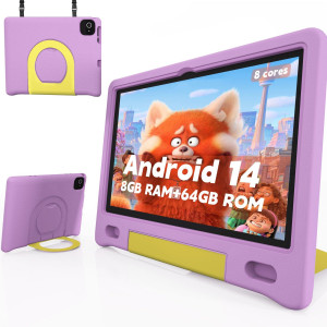 Kids Tablet With Strap Android 14 Tablet For Kids 10 Inch Toddler Tablet Octacore 64Gb 1Tb Expandable Childrens Tablet Wit