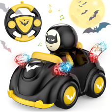 Nqd Bat Remote Control Car For Toddlers Rc Cars With Music And Lights Abs Material Rc Cartoon Race Car Toys For Kids Birthday