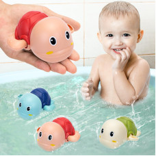 Padonise 3 Pack Bath Toys For Toddlers 13 Cute Swimming Turtle Bath Toys For 1 2 Year Old Boy Girl Gifts Animal Floating Wind