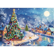 1000 Piece Puzzle For Adults Christmas Village Christmas Puzzle Snowy Eve Christmas Puzzles 1000 Pieces Christmas Scene 1000 P