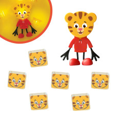 Glo Pals X Daniel Tiger'S Neighborhood Water-Activated Bath Toy With 6 Reusable Light-Up Cubes For Sensory Play (Cubes With Character)